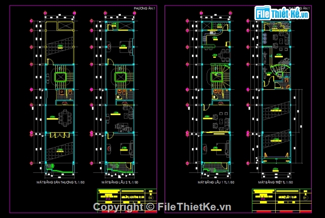 Bản vẽ autocad,Bản vẽ nhà phố,nhà mặt phố,nhà 4 tầng